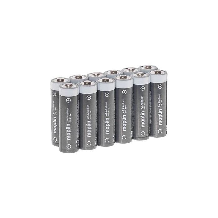 Maplin High Performance Alkaline AA Batteries - Pack of 12