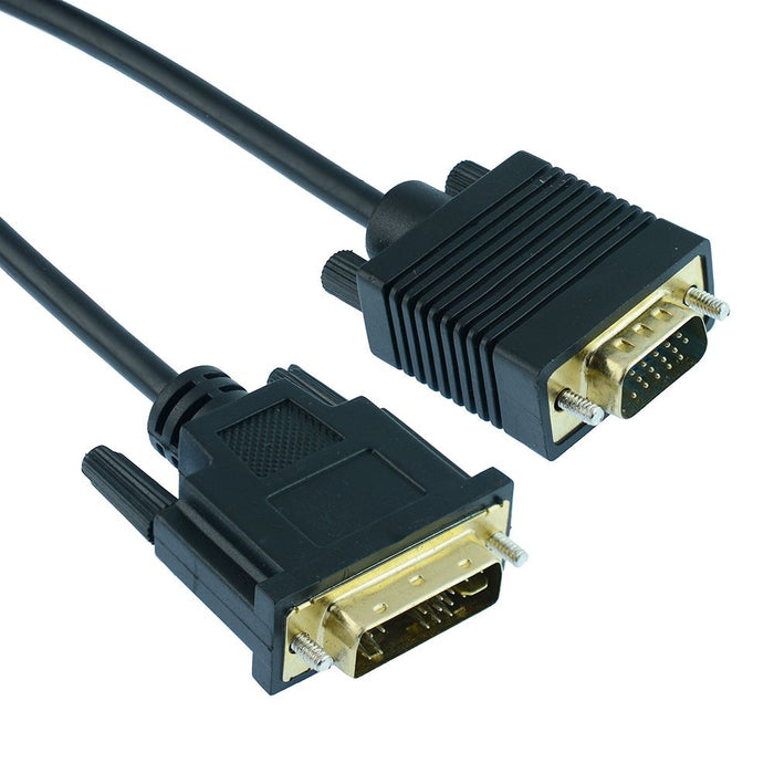 2m VGA Plug to DVI Plug Adapter Cable Lead