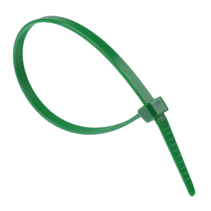 4.8mm x 200mm Green Cable Tie - Pack of 100