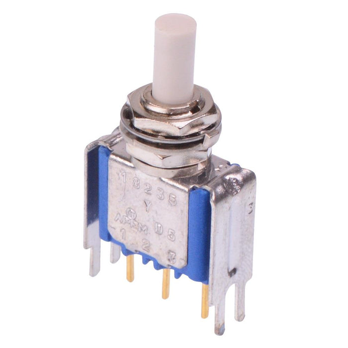 18235YCDX372 On-(On) Momentary PCB Push Button Switch SPDT 0.1A 30VDC