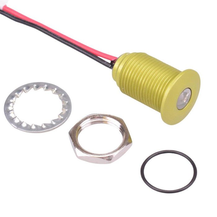 Q10F5AYXXSY12E Super Bright Yellow 10mm 12VDC LED Panel Indicator IP67 APEM