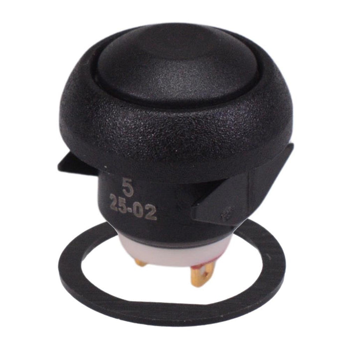 IBR3SAD2 Black Momentary Snap-In 12mm Push Button Switch SPST IP67