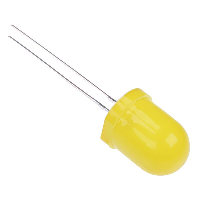 Yellow 10mm Diffused LED 210mcd 60°