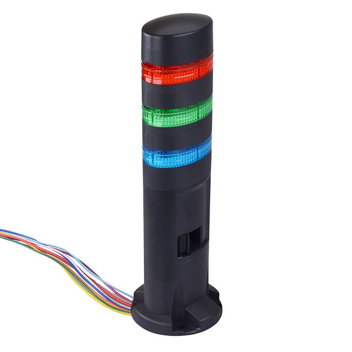IDEC LD6A-3DZQB-RGS Red/Green/Blue Stack Light LED Tower with Sounder & Flasher Direct Mount 24VAC/DC