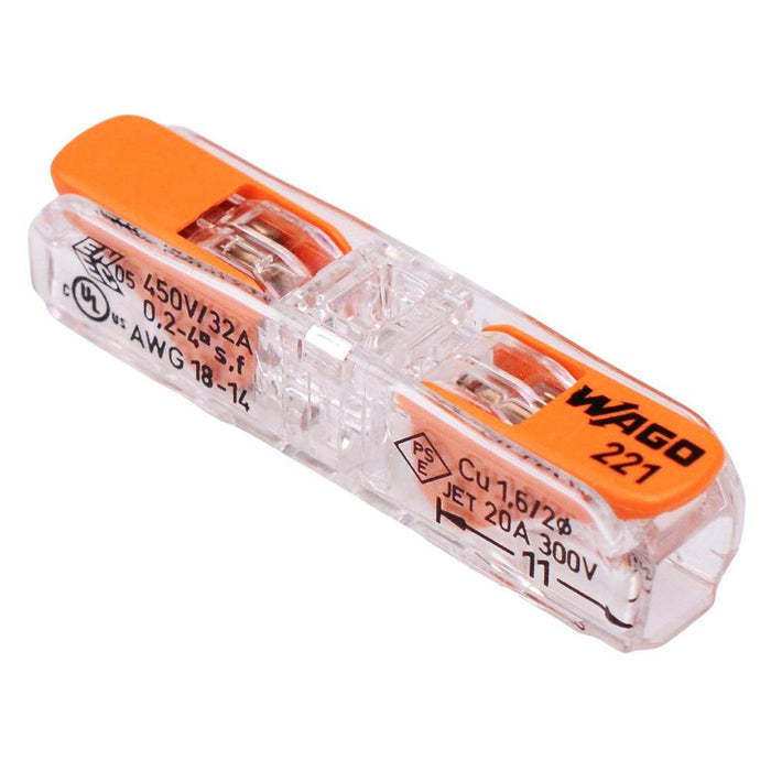 221-2411 WAGO Inline Lever Splicing Connectors 32A 450V