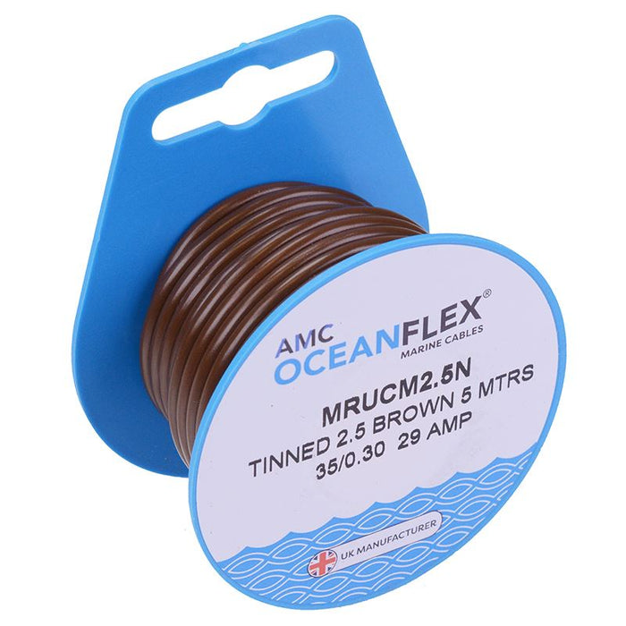 Brown 2.5mm² Oceanflex 29A Cable Mini Reel 5M