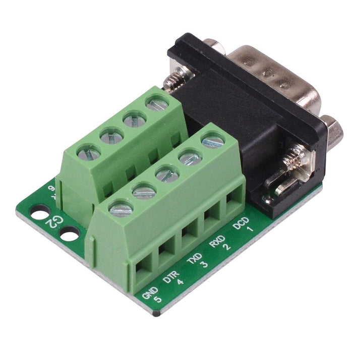 9 Way Male D Sub Connector with Terminal Blocks