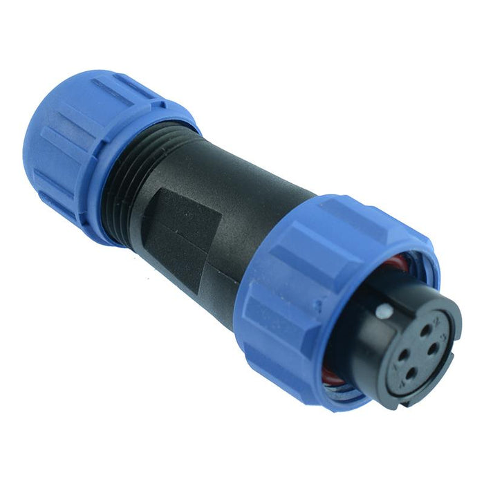 4 Pin Waterproof W13 Female Plug Cable Connector IP68