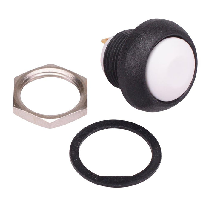 ISR3SAD7/100 White Momentary 12mm Push Button Switch SPST IP67 APEM