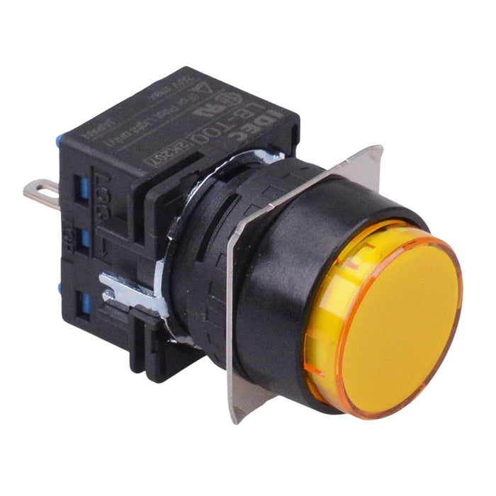 LB1P-1T04Y Yellow 24V Round Flush 16mm Pilot Light IDEC