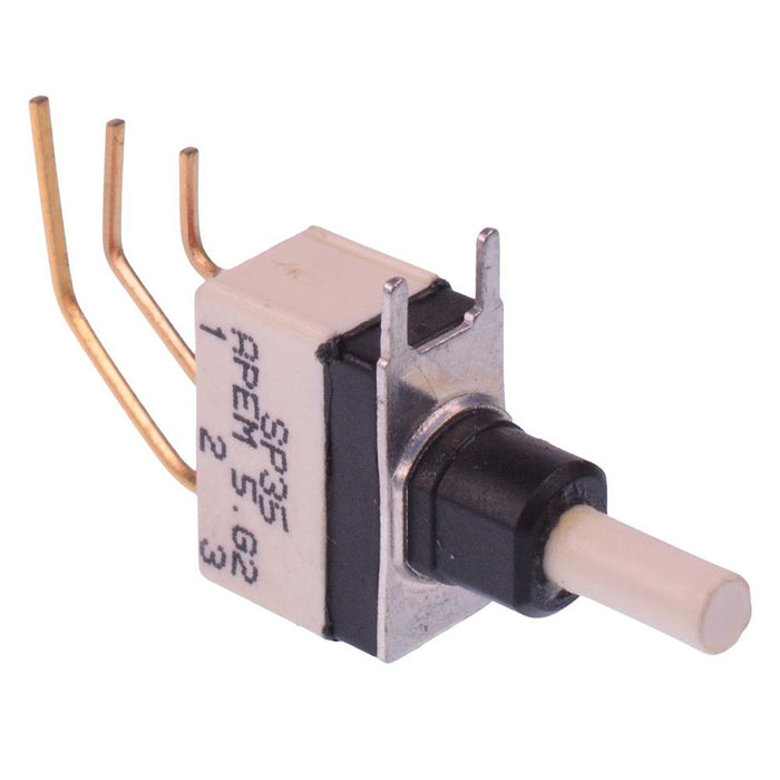 SP35WW00000 APEM Off-(On) Momentary Snap-Action Right Angle Push Button Switch SPST