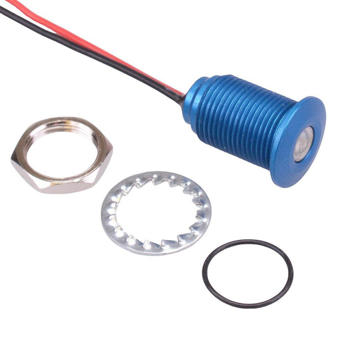 Q10F5ABXXSB24E Super Bright Blue 10mm 24VDC LED Panel Indicator IP67 APEM