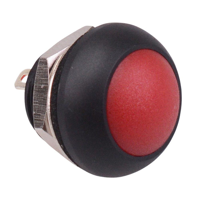 Red Off-(On) Momentary 12mm Round Push Button Switch SPST IP67