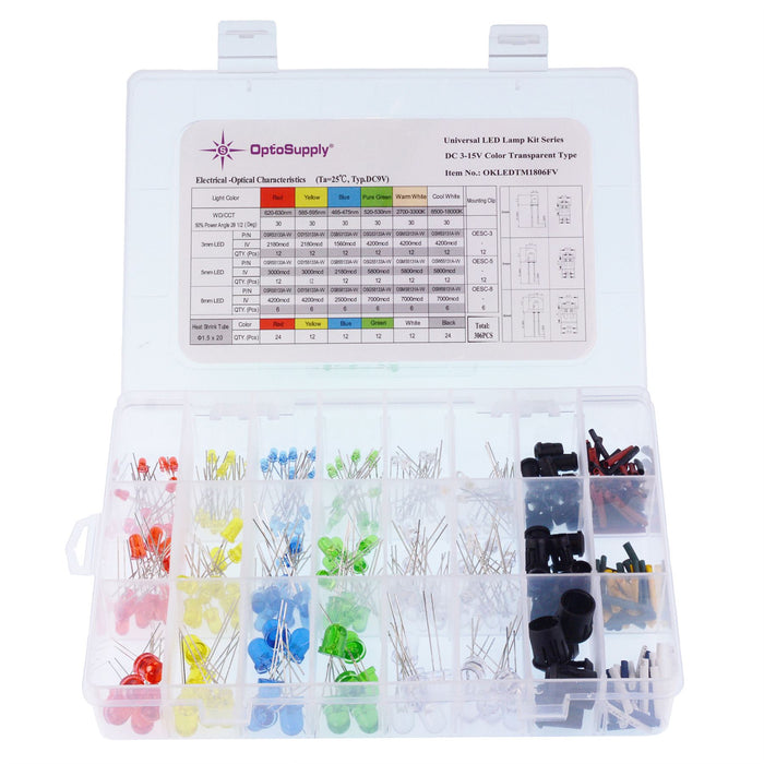 306pcs Multi-Voltage LED Lamp Kit (3-15V)
