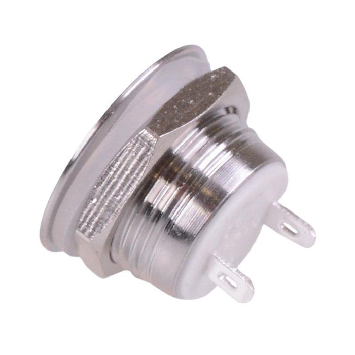 Off-(On) Momentary 12mm Flat Push Button Switch Stainless Steel IP67