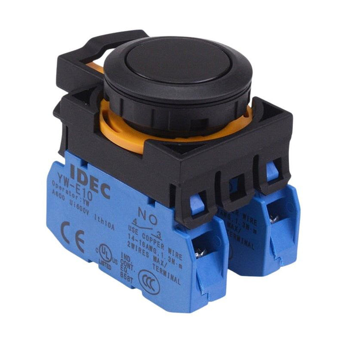 CW1B-M1E20B  Black Momentary Push Button Switch 2NO IP65 IDEC