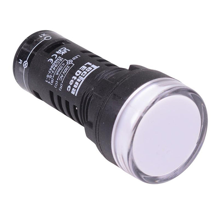 Red/Blue Bi-colour 22mm LED Pilot Indicator Light 230V