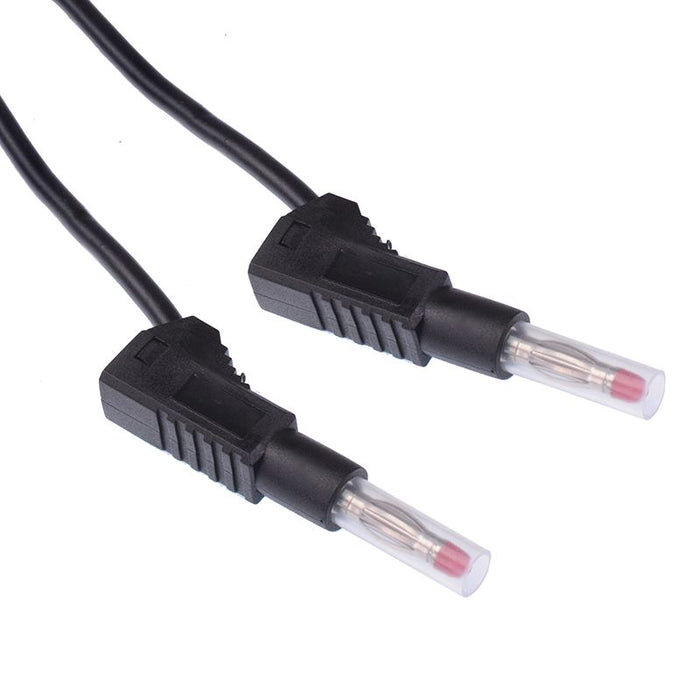Black 4mm Stackable Test Lead Plug 100cm