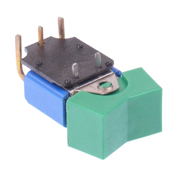 7937WAB Green (On)-Off-(On) Right Angle PCB Rocker Switch SPDT 4A 30VD ...