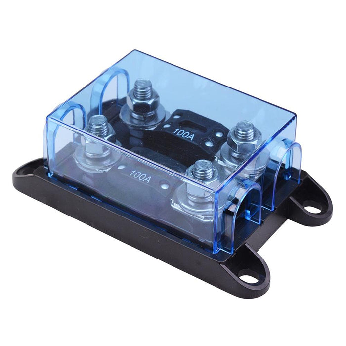 2 Way Mega Fuse Box Transparent Lid W/Fuses