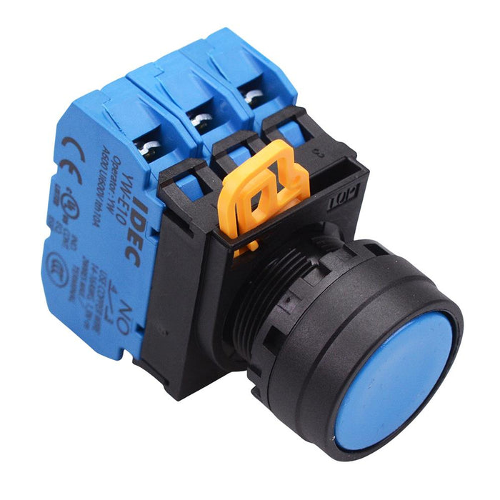 YW1B-A1E30S Blue 22mm Maintained Push Button Switch 3NO IP65 IDEC