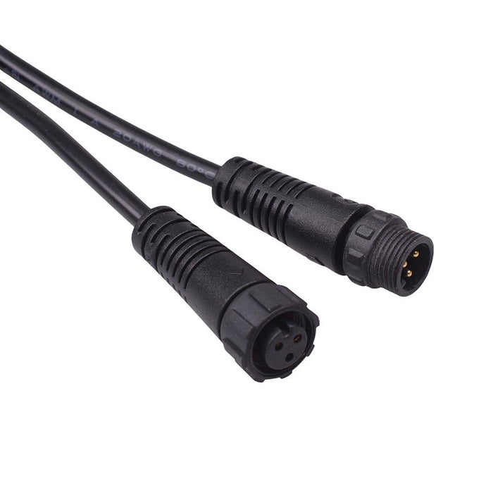 Pair Male + Female 3 Pole Lighting Connectors IP60
