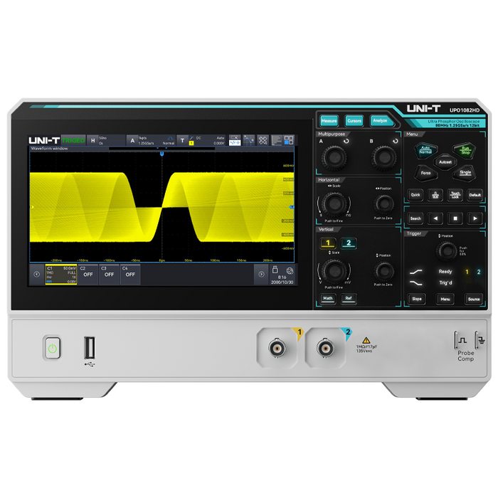 UPO1082HD High Resolution Touch-Screen 2 Channel Oscilloscope 80MHz Uni-T