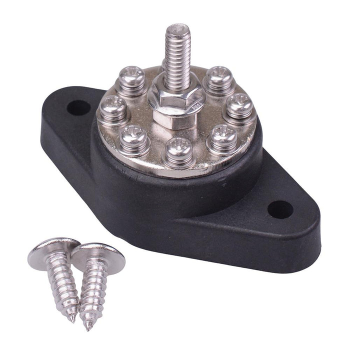 Black Negative M6 Stud 8 Point Power Distribution Post 160A