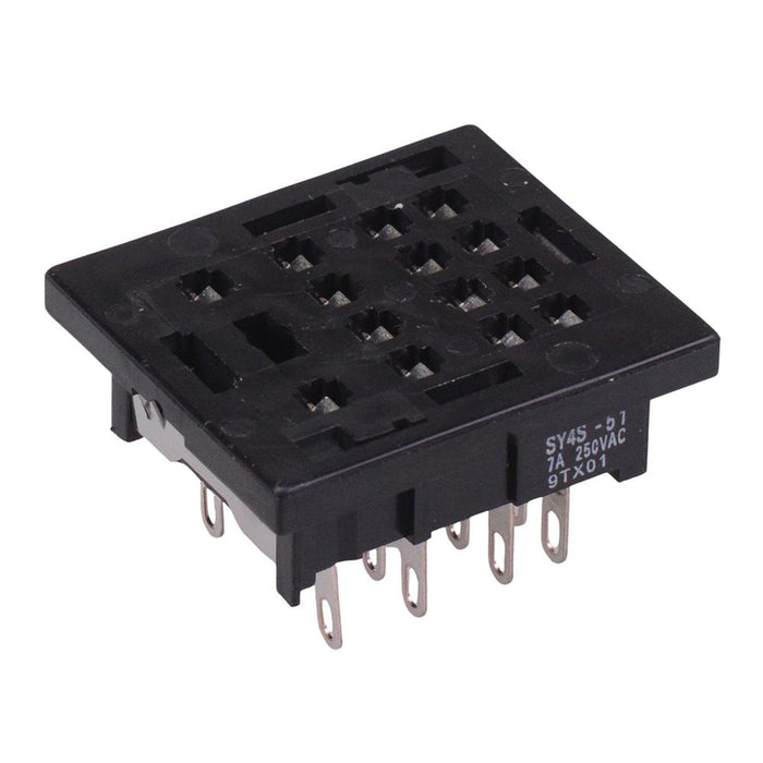 SY4S-51 Through Panel Mount Relay Socket for 2 Pole RY4S Relays IDEC