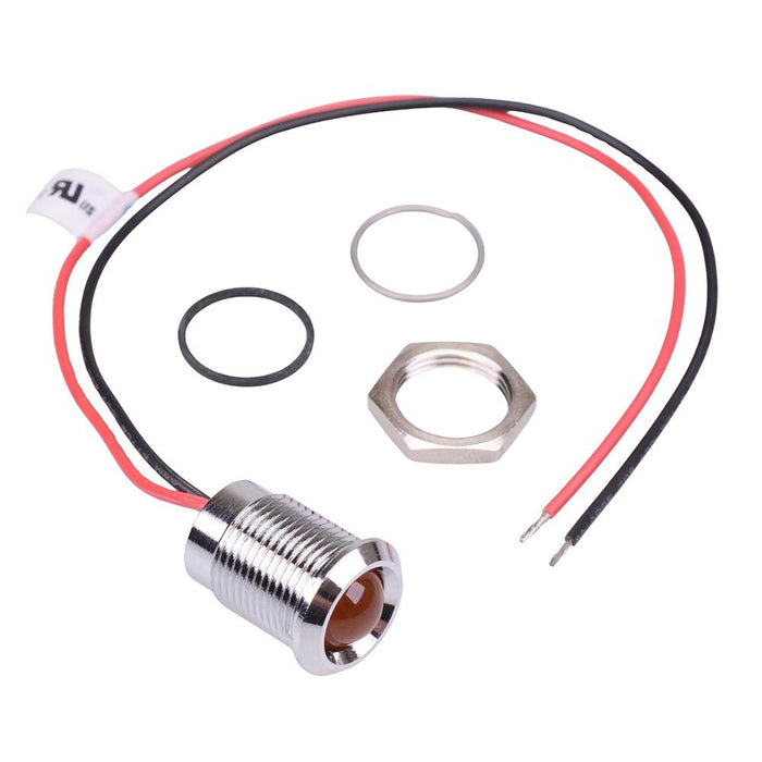 Q14P5CXXHO12E Hyper Bright Orange Prominent 14mm 12VDC LED Panel Indicator IP67 APEM