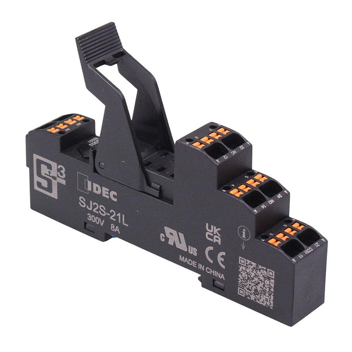 SJ2S-21L Push-In Terminals DIN Mount Relay Socket for 2 Pole RJ2S Relays IDEC