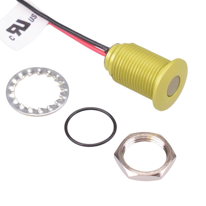 Q10F5AYXXHY02E Hyper Bright Yellow 10mm 2VDC LED Panel Indicator IP67 APEM