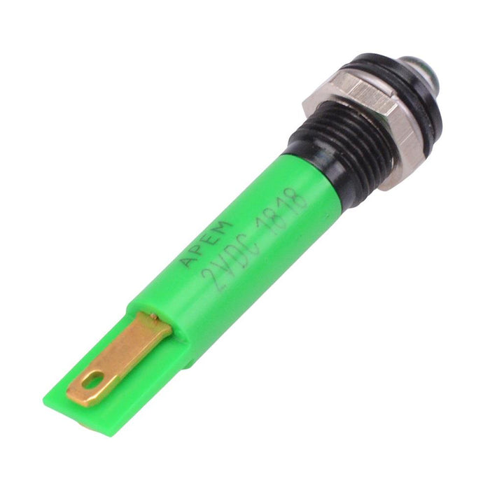 Q8P1BXXSG02E Super Bright Green Prominent 8mm 3.3VDC LED Panel Indicator IP67 APEM