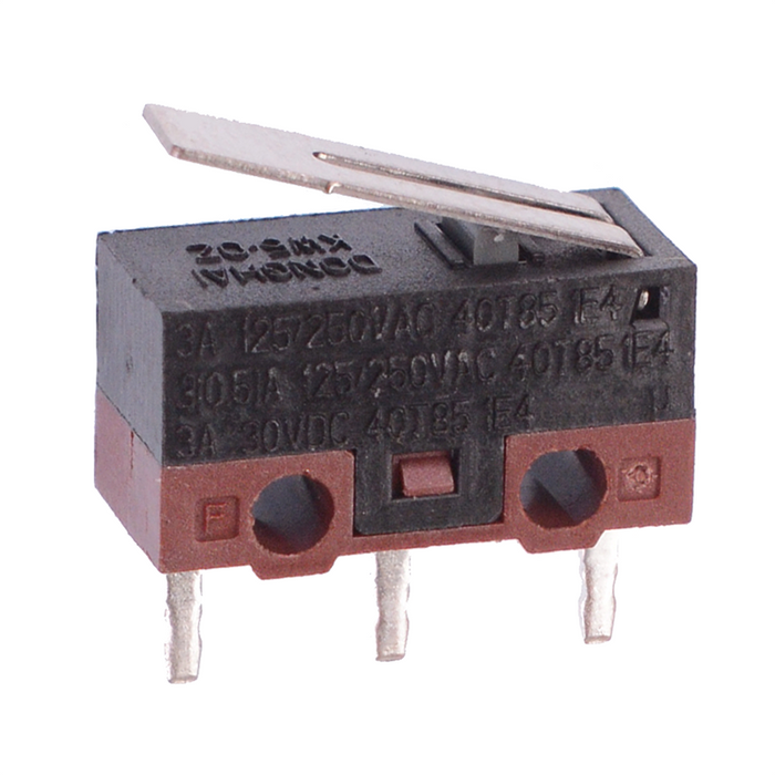 12mm Lever Subminiature PCB Microswitch SPDT 3A