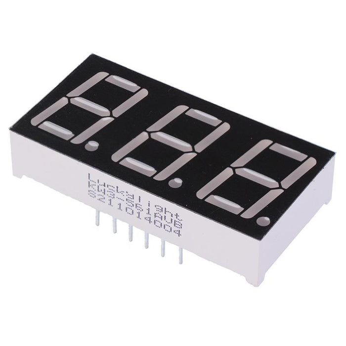 Red 0.56" 3-Digit Seven Segment Display Anode LED