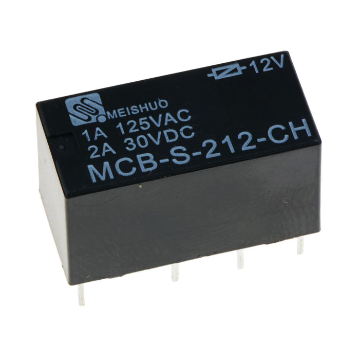 Subminiature PCB 12V Signal Relay DPDT