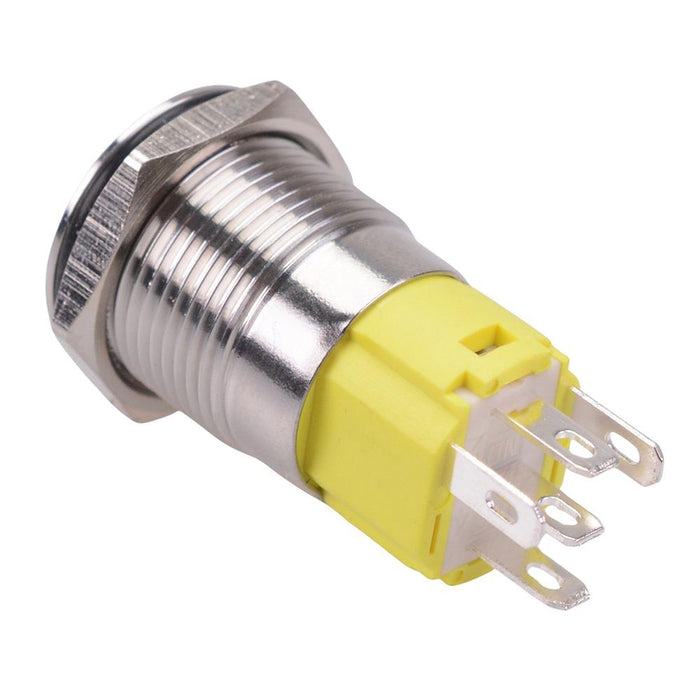 Red LED 3V On-(On) Momentary 16mm Vandal Push Button Switch SPDT