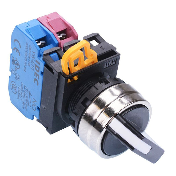 YW4S-3E11N2 22mm Metal Bezel 3 Position Maintained Selector Switch 1NO-1NC IP65 IDEC