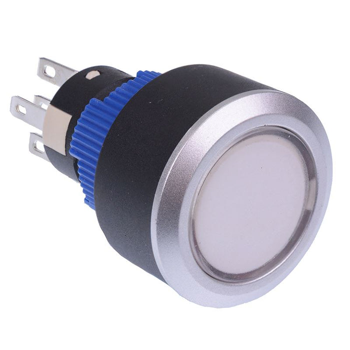 White On-(On) Momentary 220V Push Button Switch SPDT
