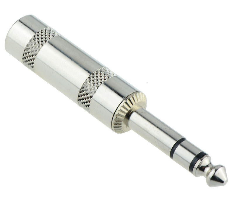 6.35mm Stereo Jack Metal Plug 3-Pole