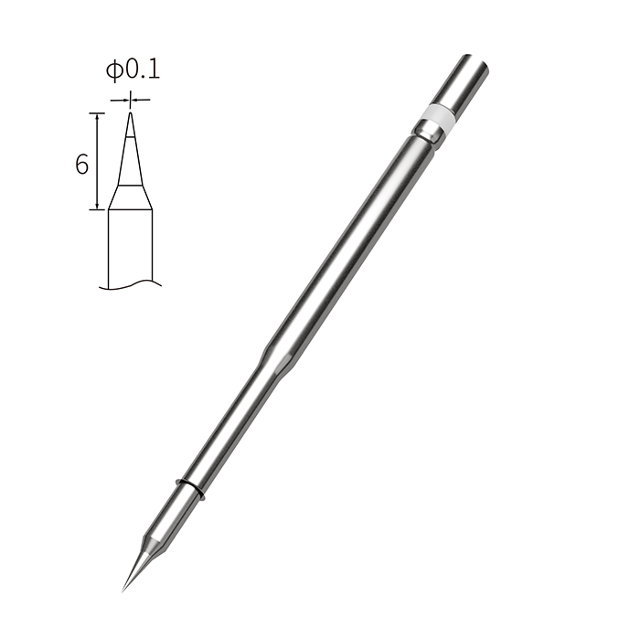 T210-0.1I 0.1mm Sharp Conical Soldering Iron Tip ATTEN