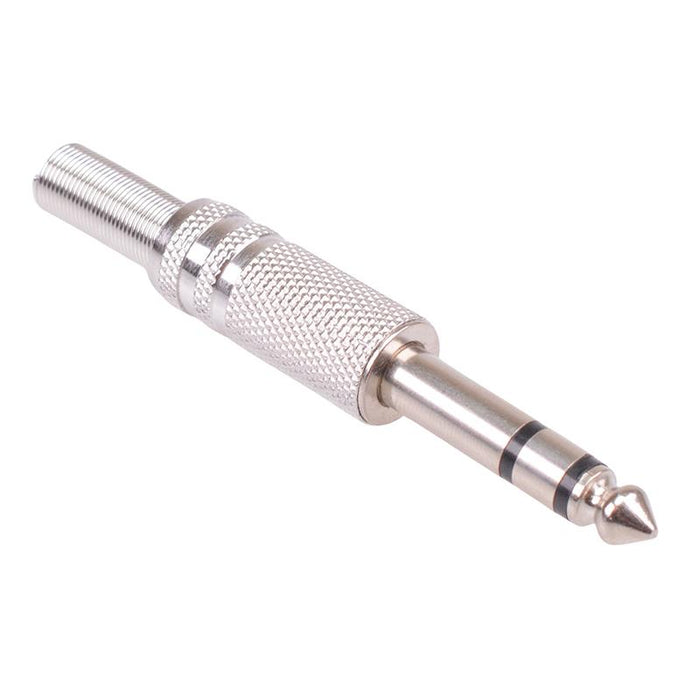 6.35mm Stereo Plug Nickel Plated Metal Housing
