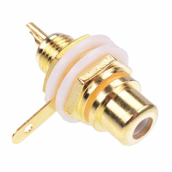 Yellow Gold Plated RCA Phono Socket