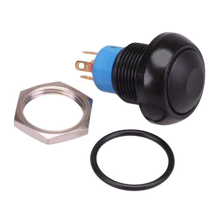 IPR5SAD2 Black Momentary 12mm Push Button Switch SPDT IP67 APEM