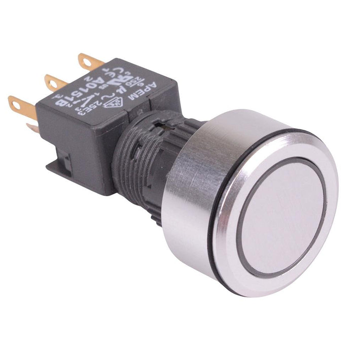 A1PCA1Y120I303 Amber 6V LED Momentary Aluminium Push Button Switch SPDT APEM