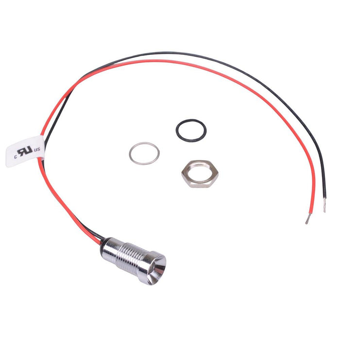 Q8R5CXXSR06E Super Bright Red Recessed 8mm 6VDC LED Panel Indicator IP67 APEM