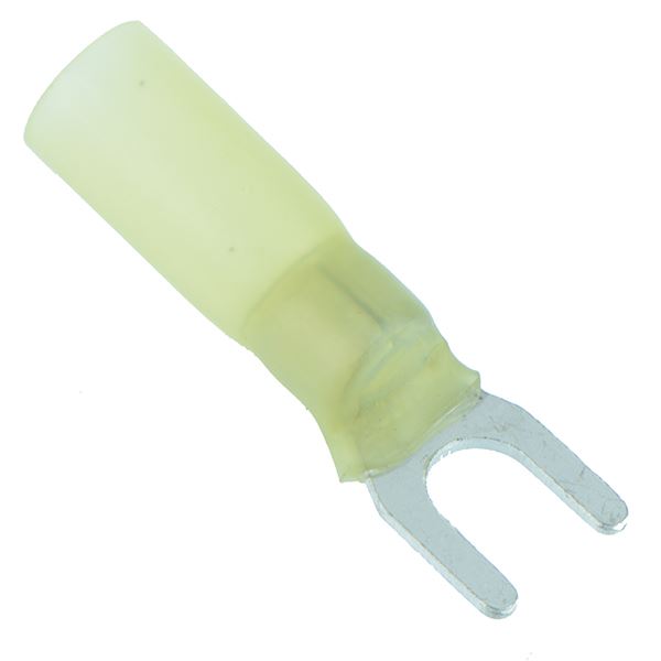 Yellow Heat Shrink 6.4mm Fork Terminal