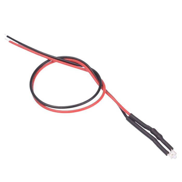Green 1.8mm Prewired LED Clear Lens 20cm Cable 12V
