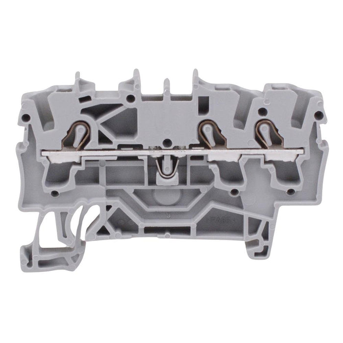 2002-1301 WAGO Grey 3-Way DIN Rail Mount Terminal Block 4mm² 24A