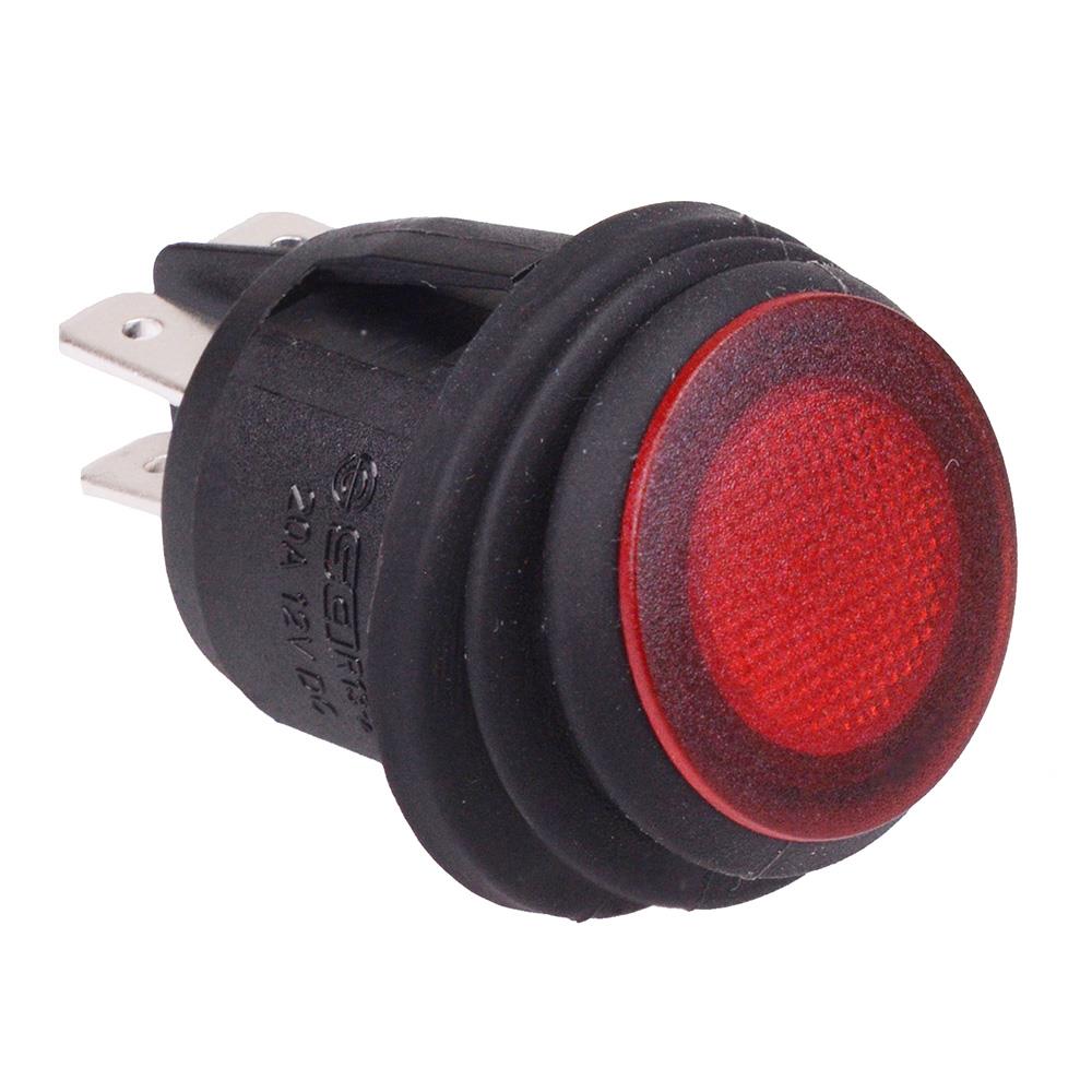 20mm Rounder Rocker Switch Red 12V illuminated Waterproof 20mm Round Rocker Switch DPST 20A R13-2 ...